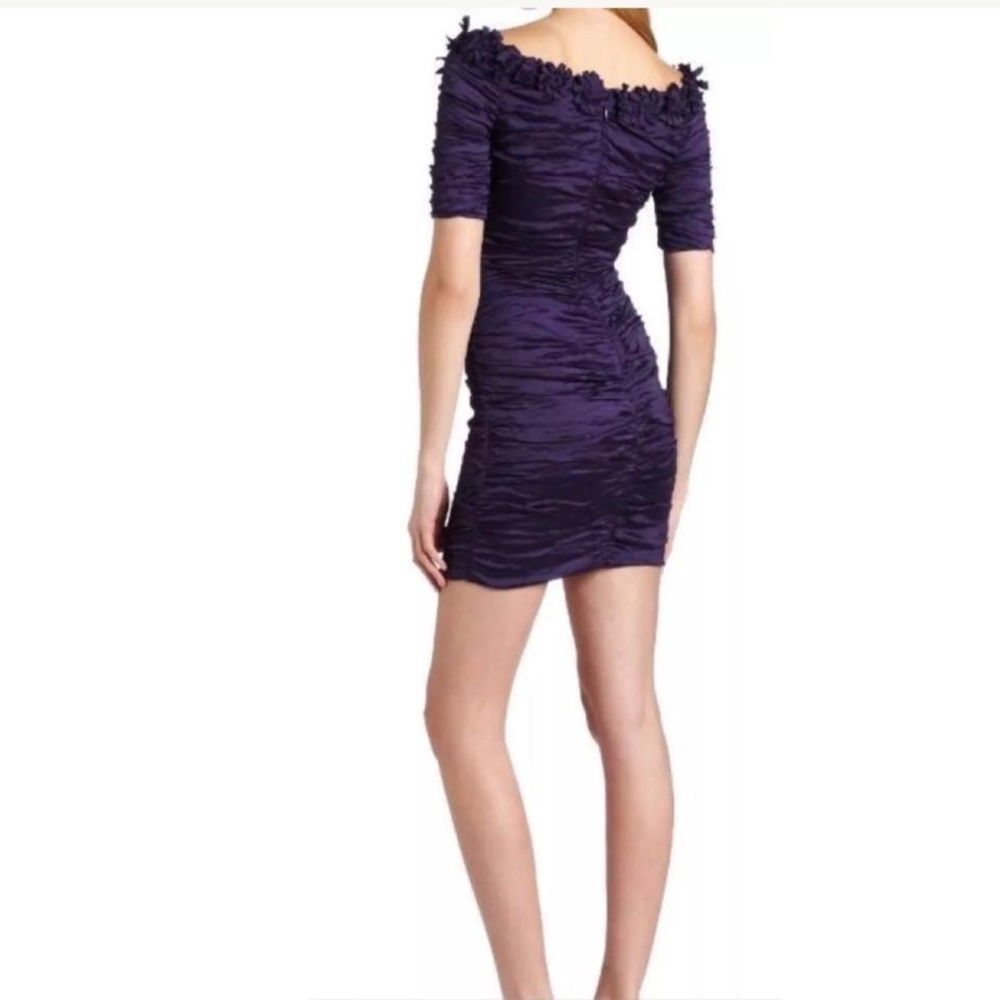 BCBG Max Azria Purple Flower Detail Dress - Picture 6 of 6